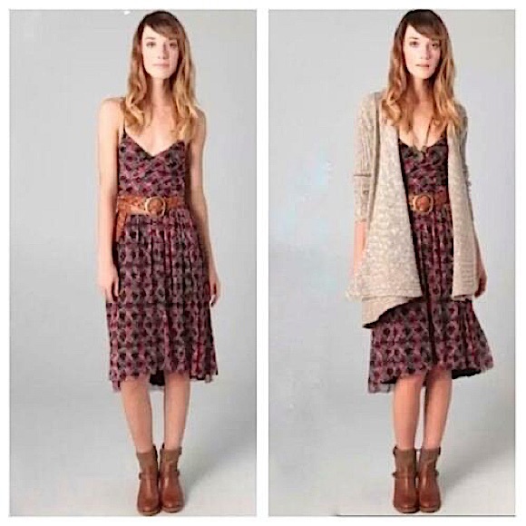 Free People Dresses & Skirts - Free People Floral Mesh Hi/Low Strappy Midi Dress